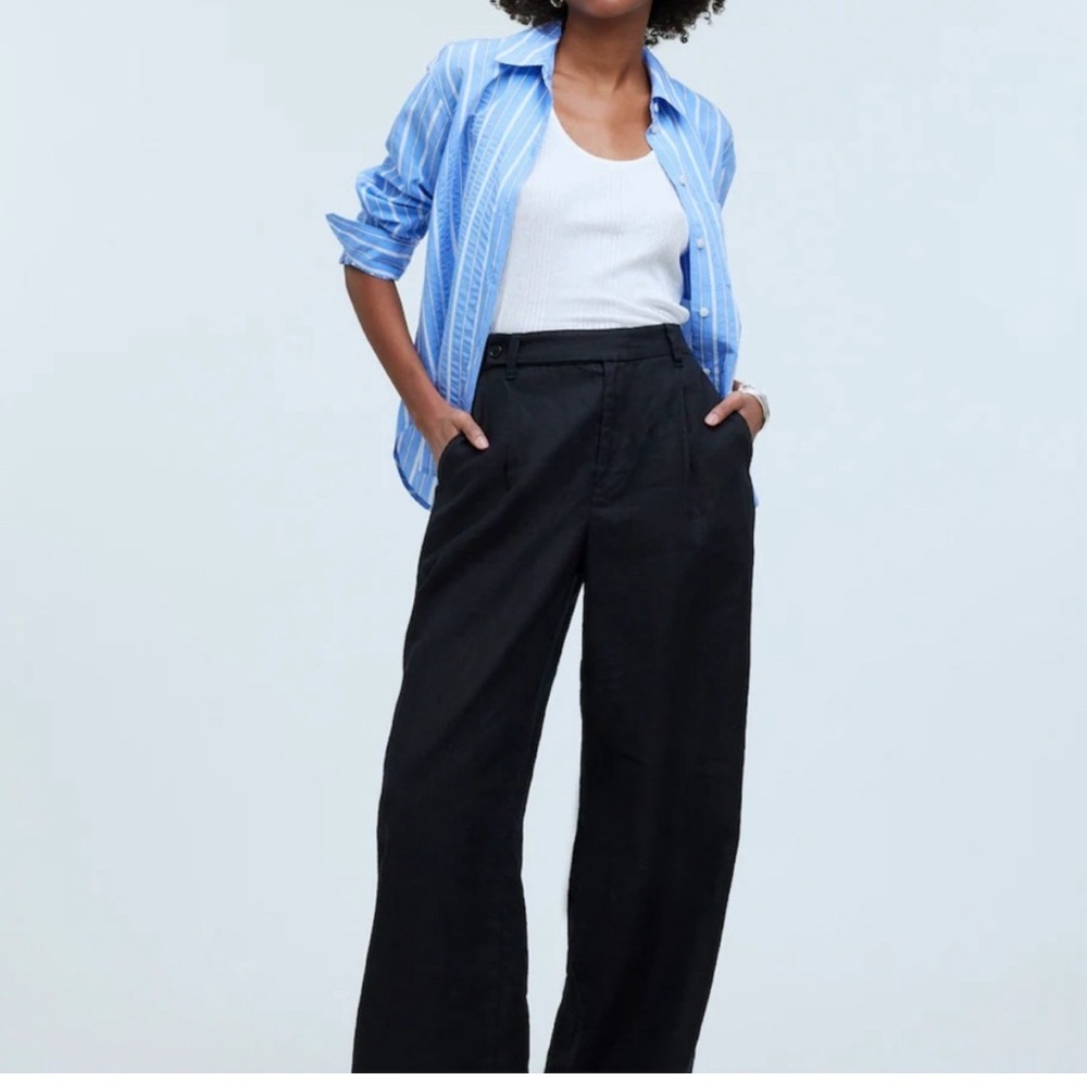 Madewell Harlow wide leg linen pants size 2